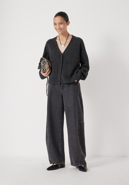 Daisy Merino Wool V Neck Cardigan