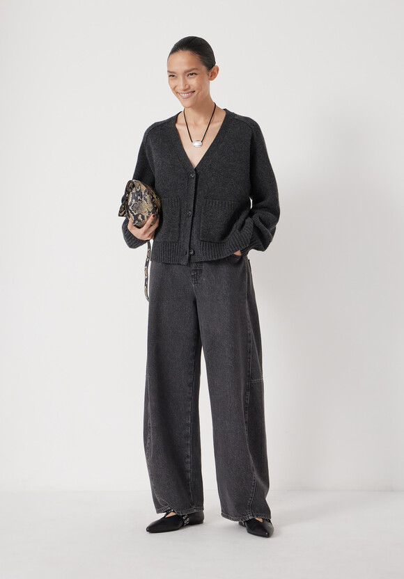 Daisy Merino Wool V Neck Cardigan