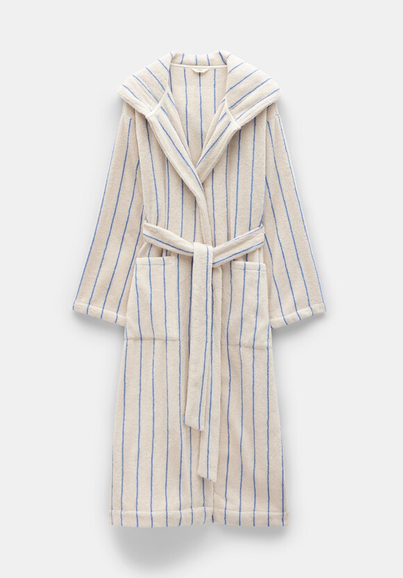 Renée Striped Cotton Towelling Robe
