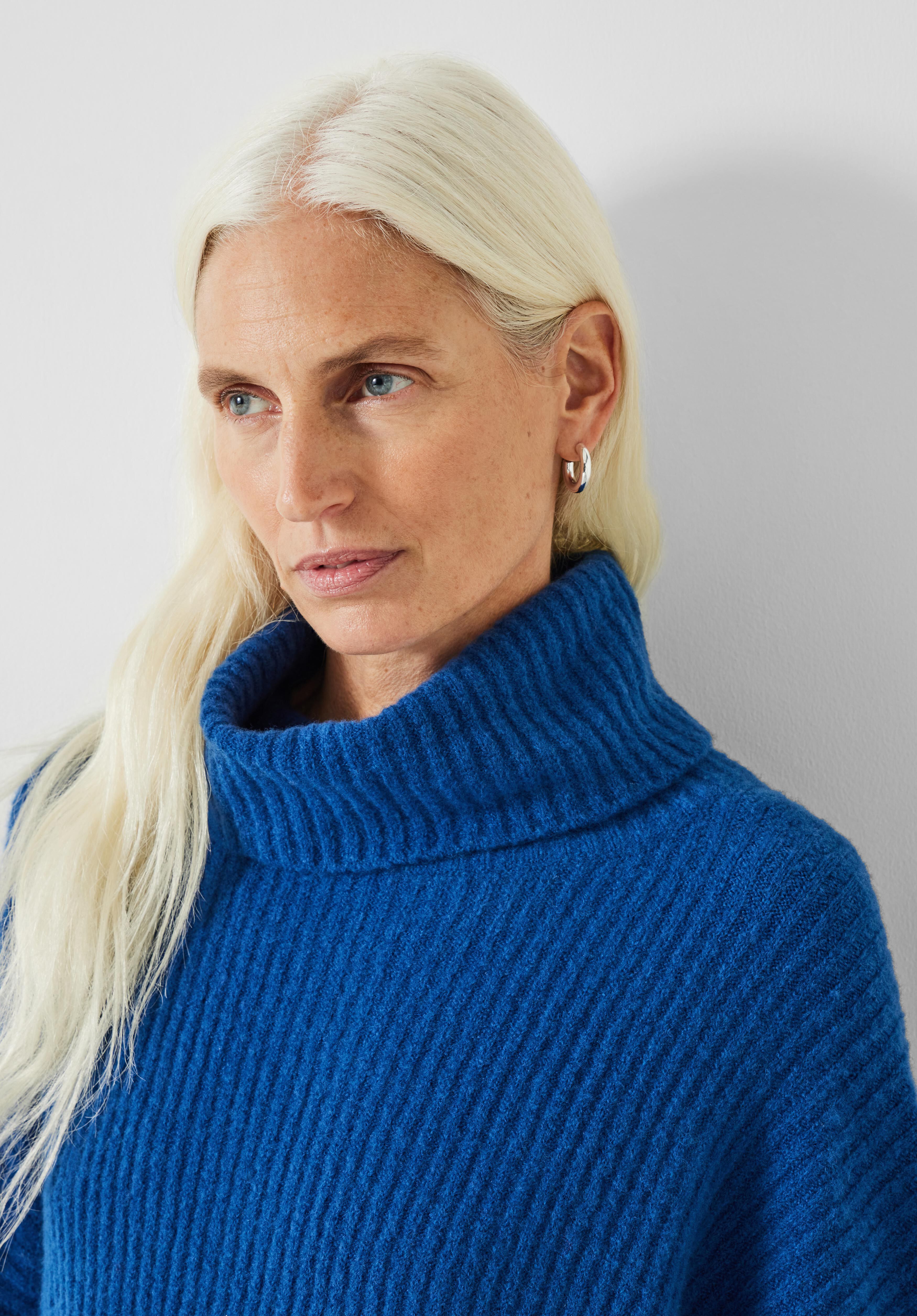 Ribbed roll discount neck sweater