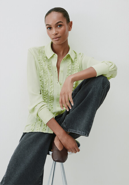 Chiffon Ruffle Blouse