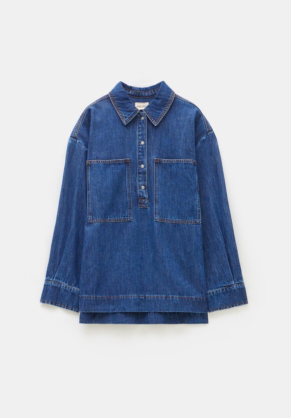 Denim Pullover Shirt