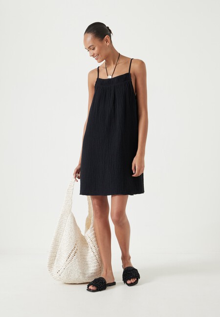 Cali Cotton Gauze Mini Dress