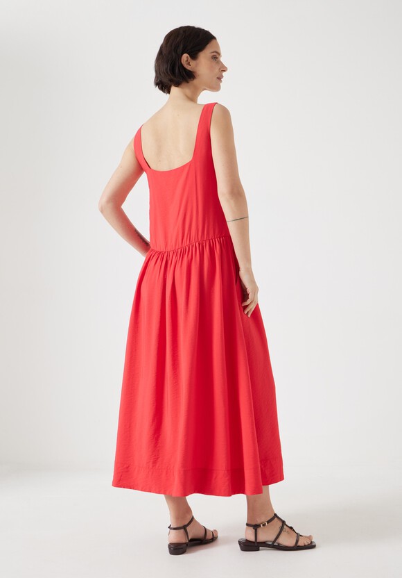 Air Flow Square Neck Midi Ballerina Dress