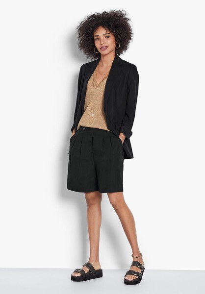 Linen Blend City Shorts