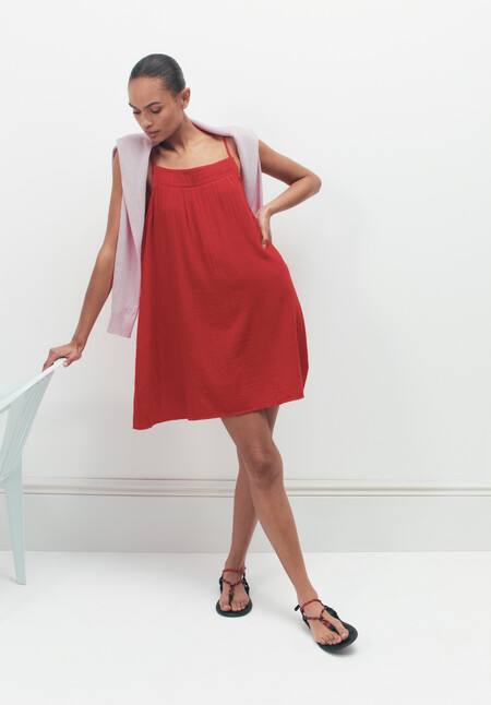 Cali Cotton Gauze Mini Dress