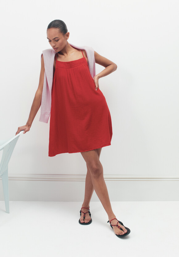 Cali Cotton Gauze Mini Dress