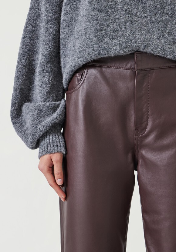 Colette Leather Straight Leg Trouser