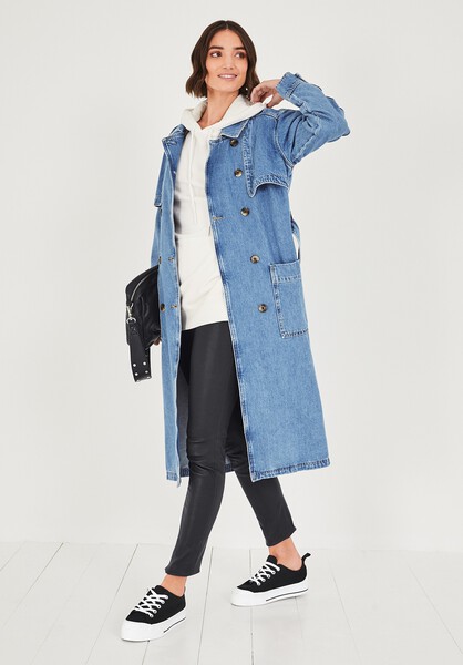Ione Denim Trench Coat