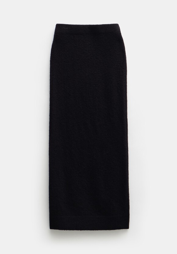 Missy Slim Knitted Wool Blend Midi Skirt