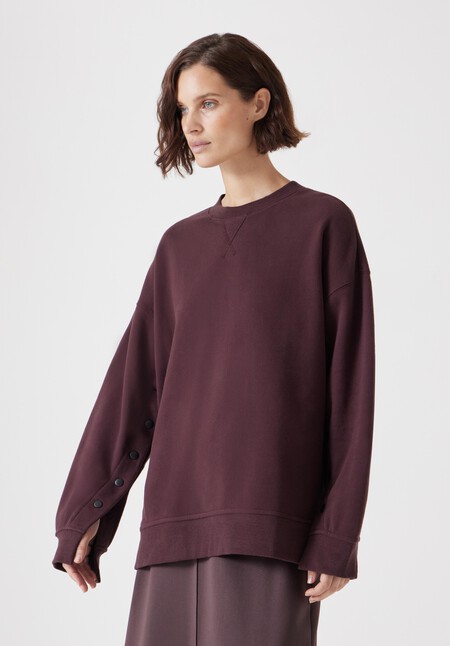 Popper Detail Sweatshirt