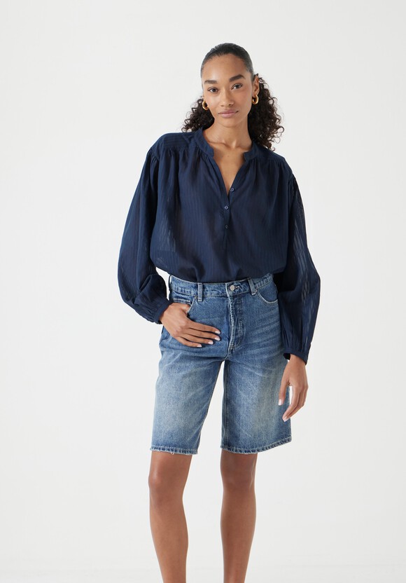 Bea Textured Stripe Blouse