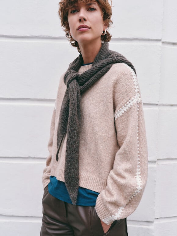 Whitney Whipstitch Knitted Jumper