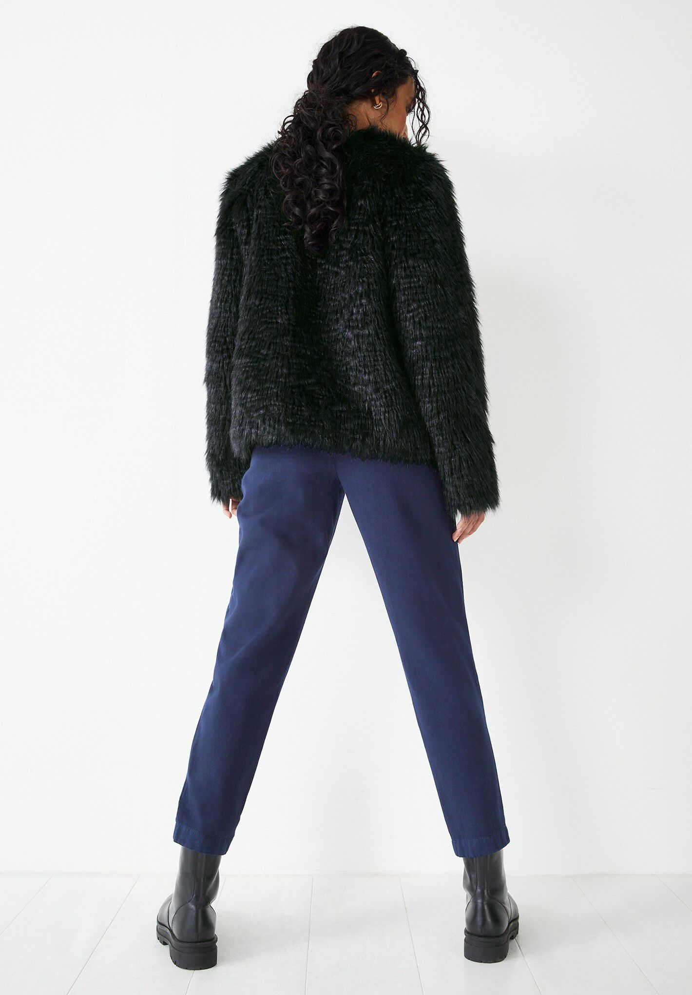 Dita Faux Fur Coat Black hush