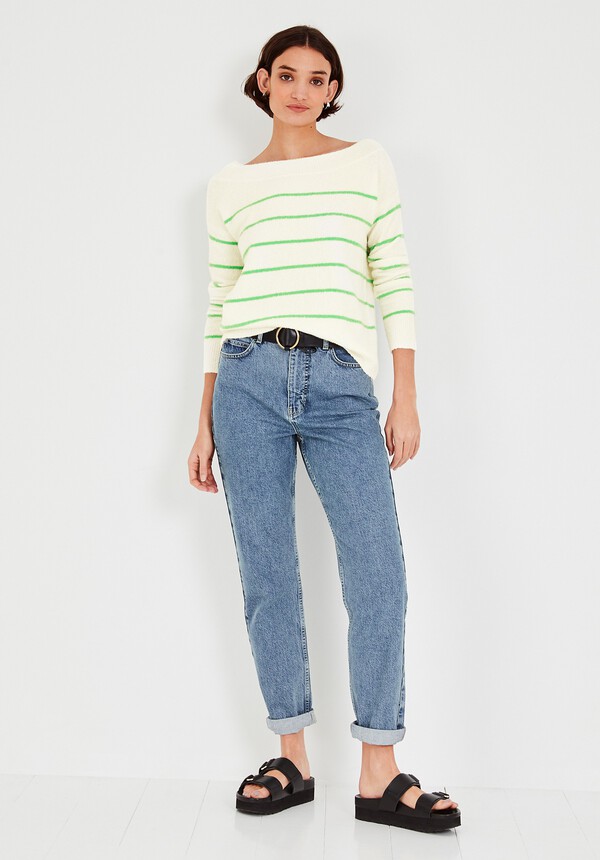 Off-The-Shoulder Knitted Top