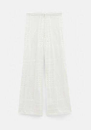 Patchwork Stitch Knitted Trouser