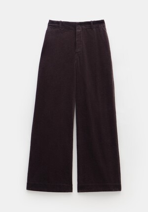 Wide Leg Cord Trousers