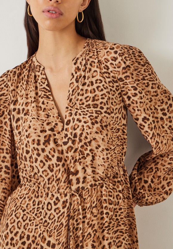 Kiera Leopard Midi Dress