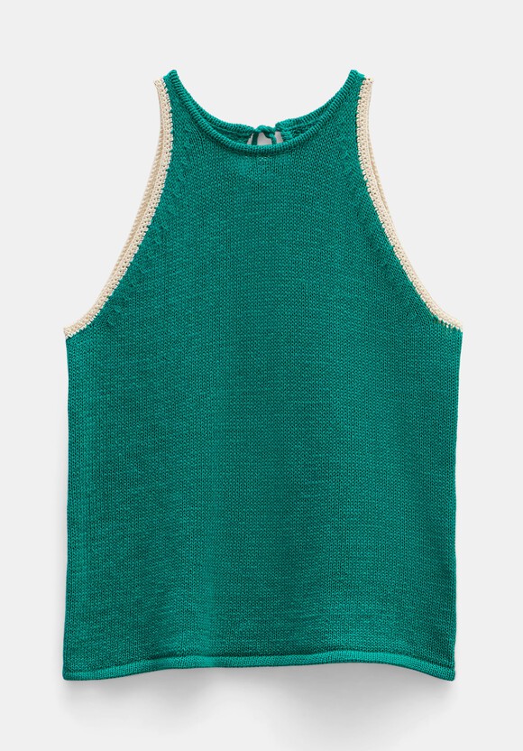 Keekee Contrast Stitch Knitted Vest Top