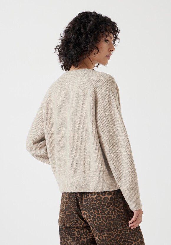 Button Front Rib Cardigan