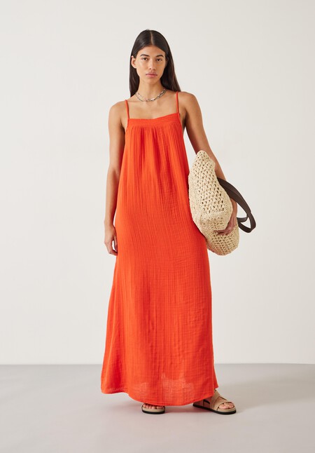 Carmen Relaxed Cheesecloth Slip Dress