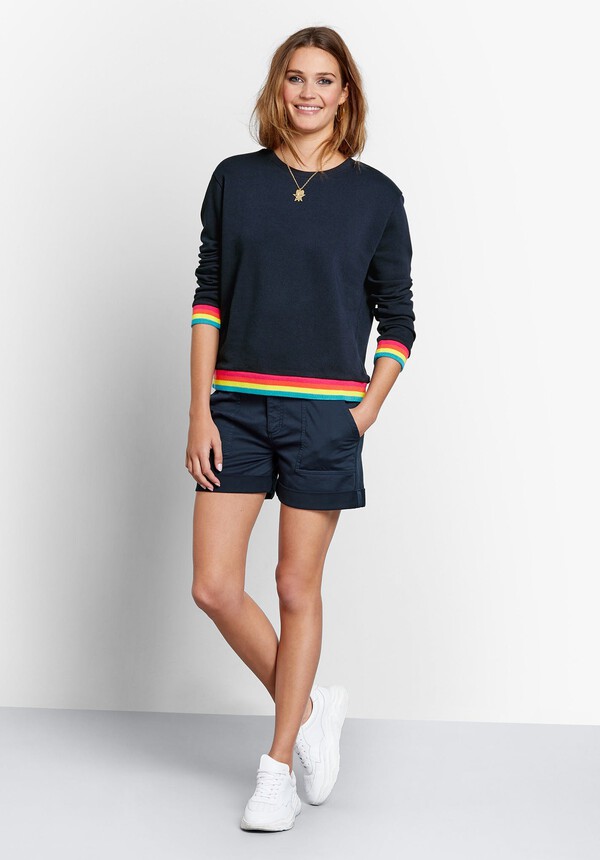 Cetti Stripe Rib Sweatshirt