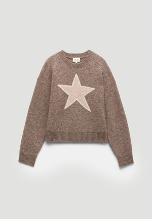 Wool Blend Star Jacquard Jumper