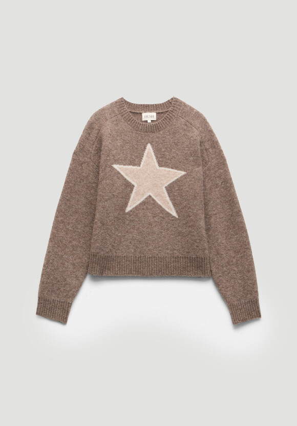 Wool Blend Star Jacquard Jumper