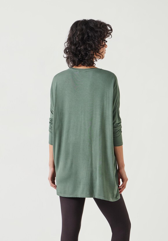 Gillian Wide Jersey V Neck Top