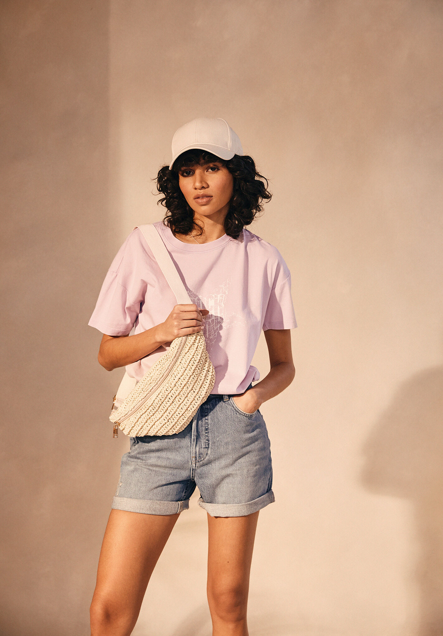 Pink high waisted denim shorts store