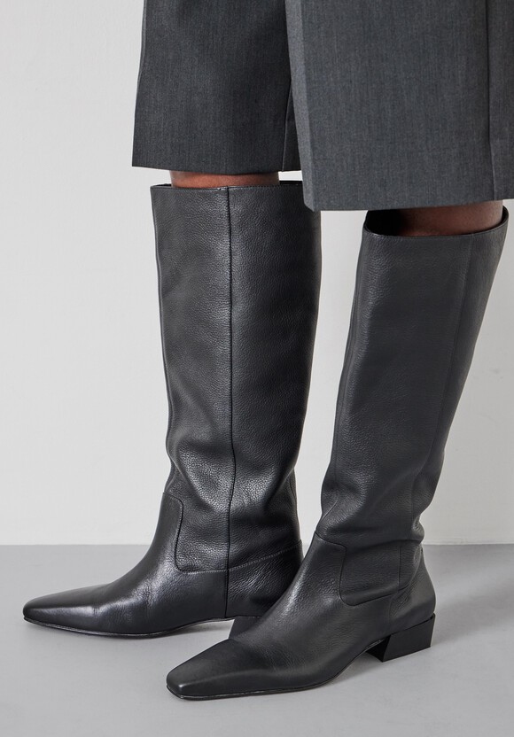 Square Toe Knee High Boots
