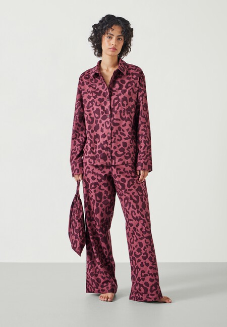Luella Flannel Animal Print Pyjama Set
