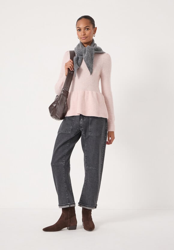 Wool Blend Peplum Top