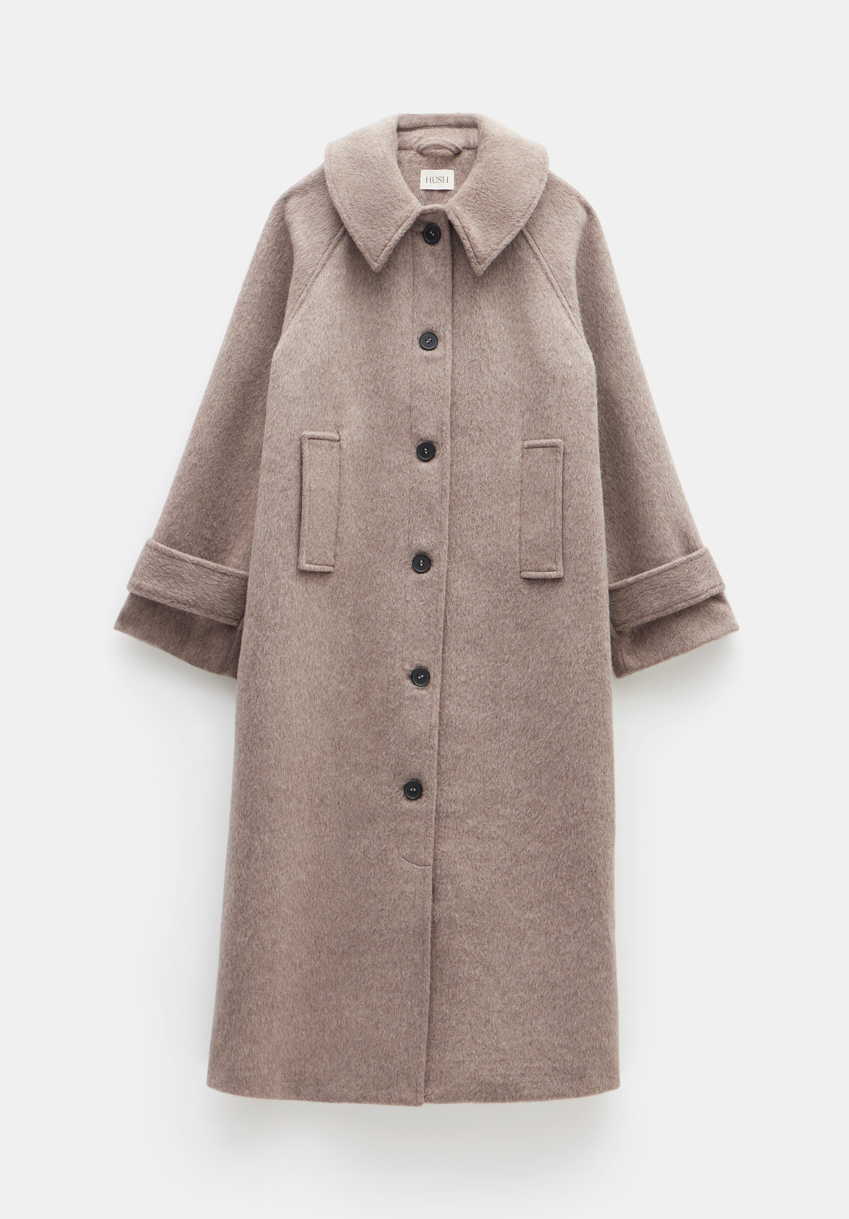Cue plaid wool relaxed coat store