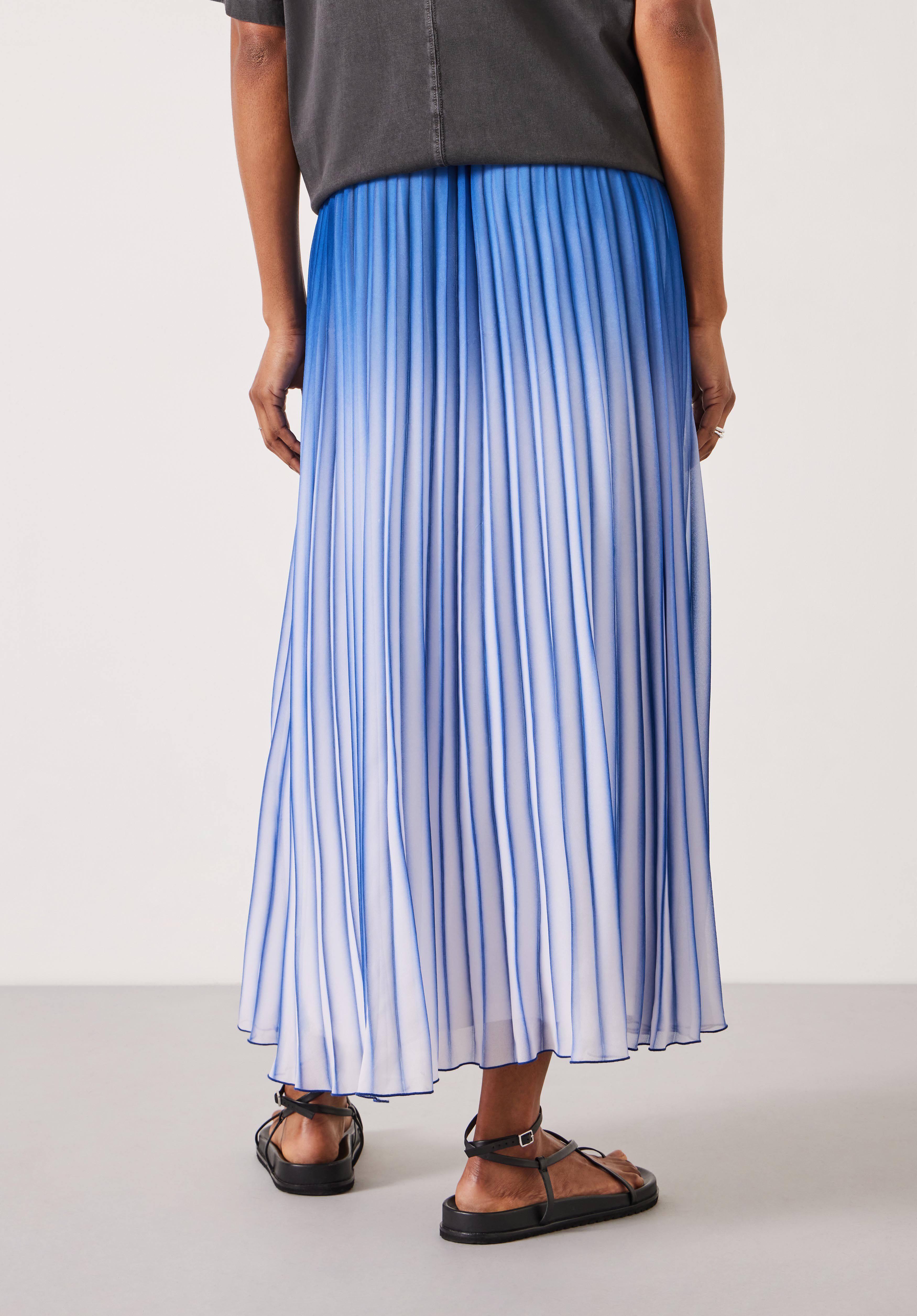 Olivia Maxi Ombre Pleat Skirt | Blue Ombre | hush