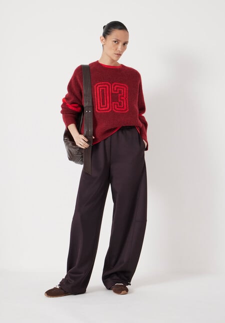 Varsity Jacquard Wool Blend Jumper