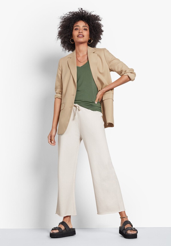 Wide-Leg Cotton Joggers