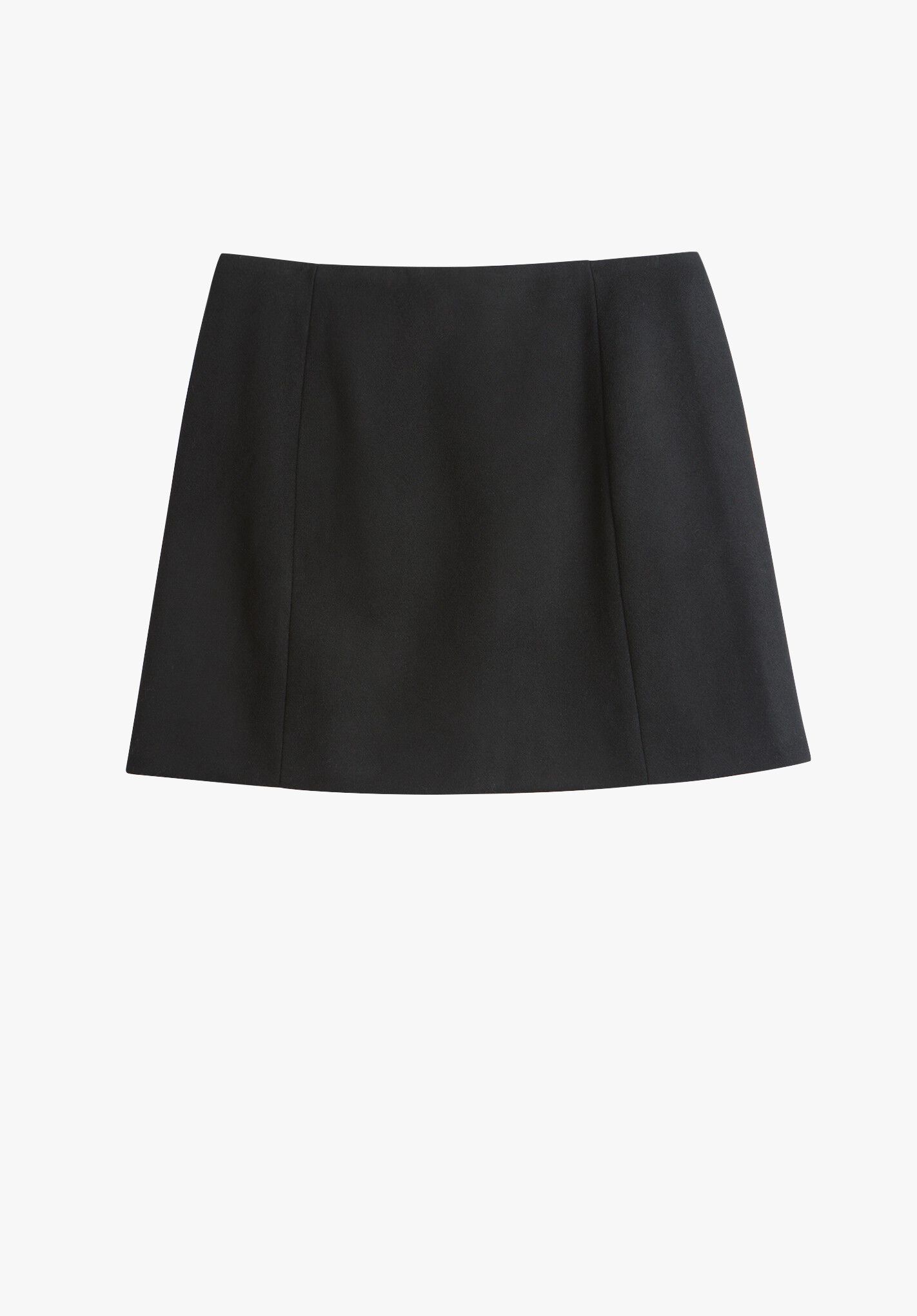 Lucie Mini Wool Skirt Black hush