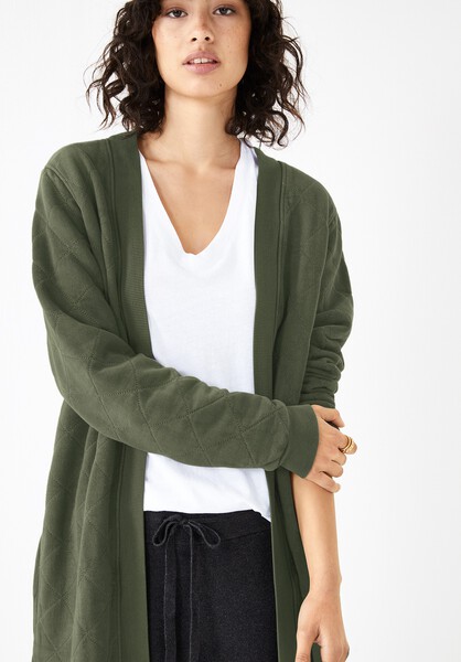 Quilted Jersey Longline Jacket