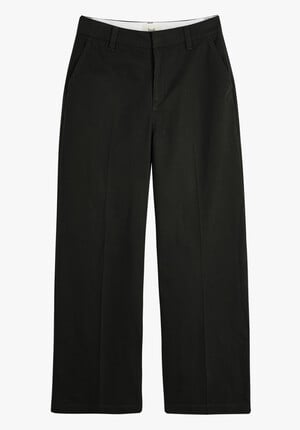 Camille Flat Front Cotton Trousers