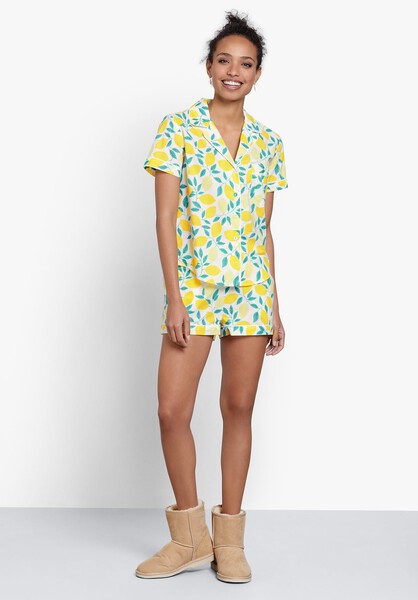 Lightweight Piped Cotton Shorts Set