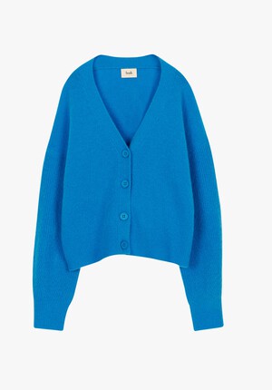Lori Ribbed Sleeve Wool Blend Cardigan