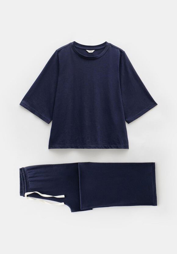 Midy Cotton Slub Contrast Cord Pyjamas