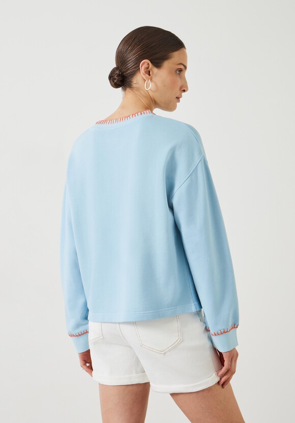 Phoebe Relaxed Contrast Stitch Sweatshirt