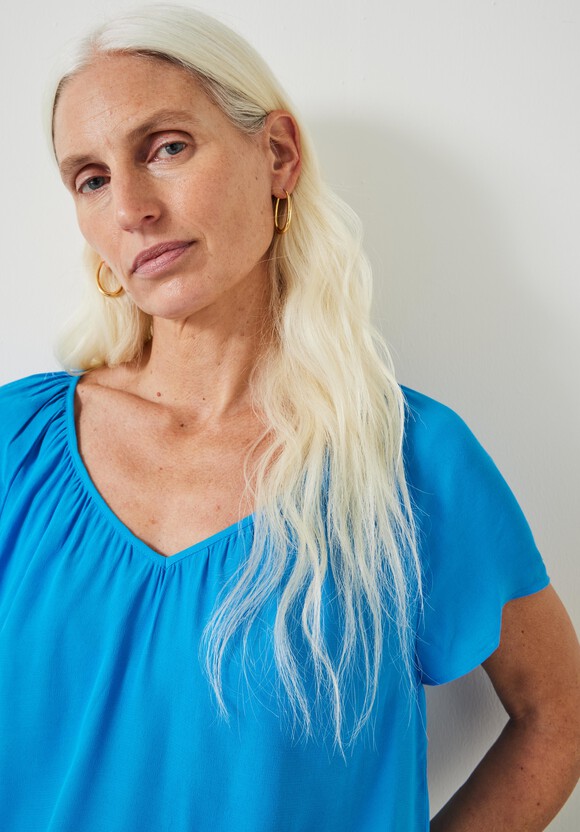 Sian Gathered V Neck Top