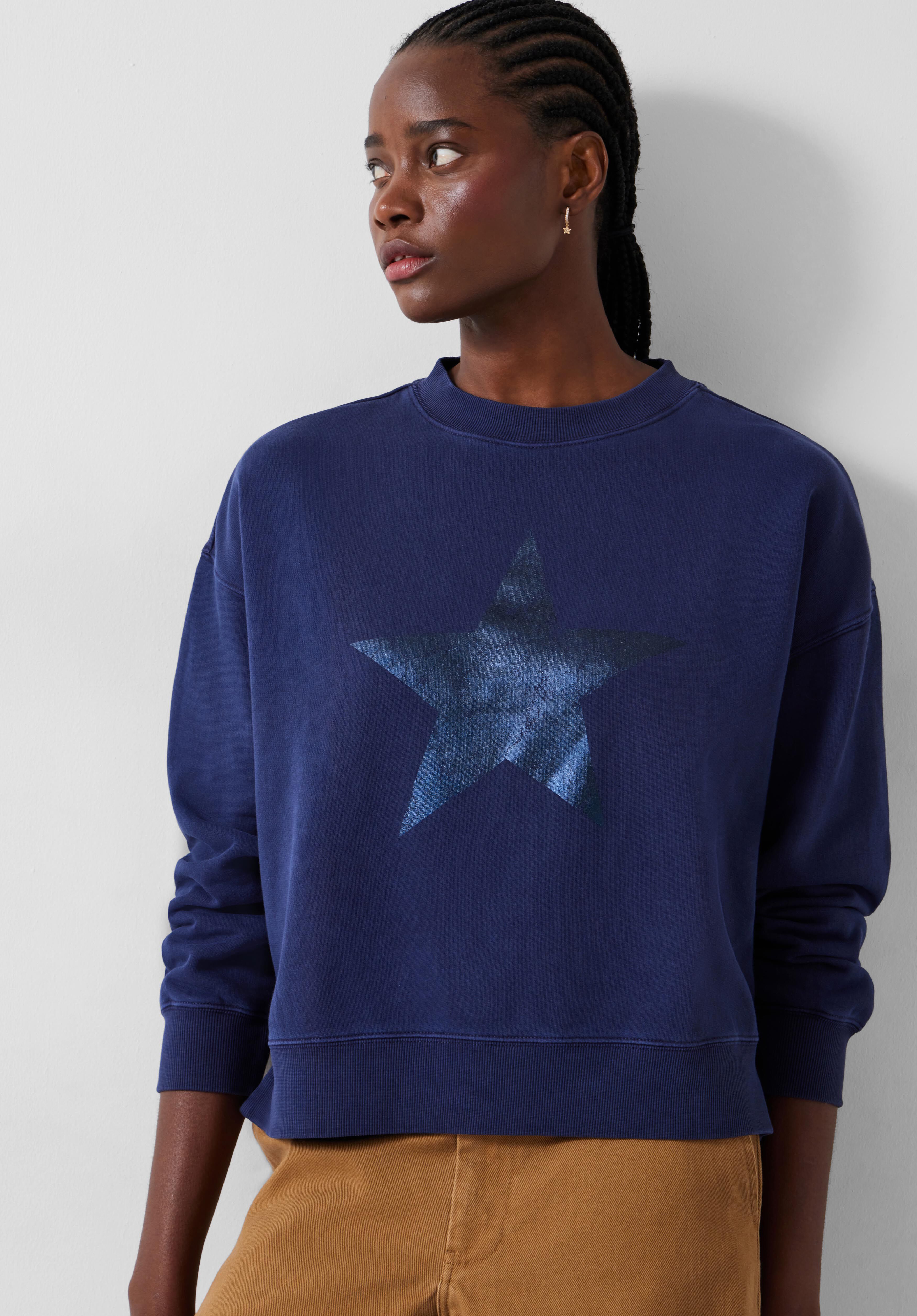 Star sleeve sweatshirt best sale