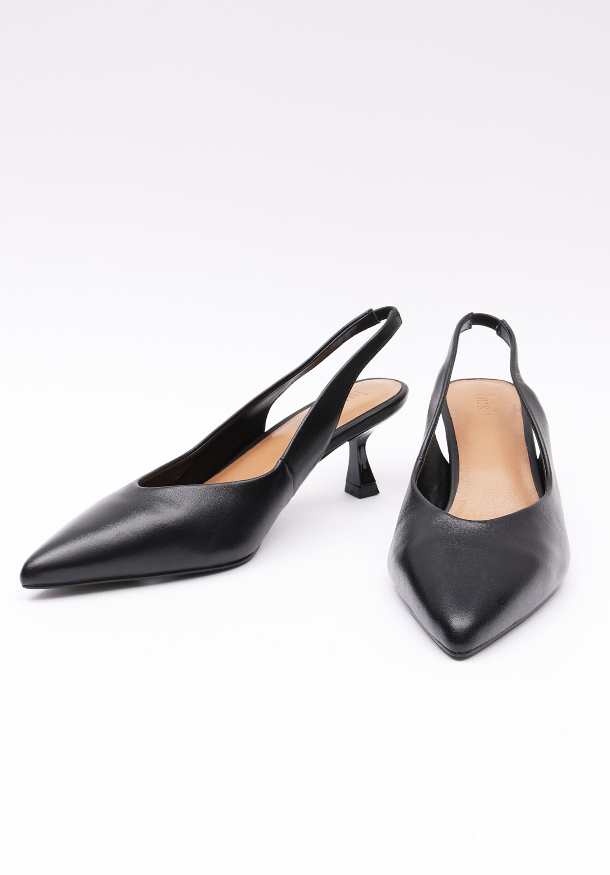 Black kitten heel slingback shoes uk online