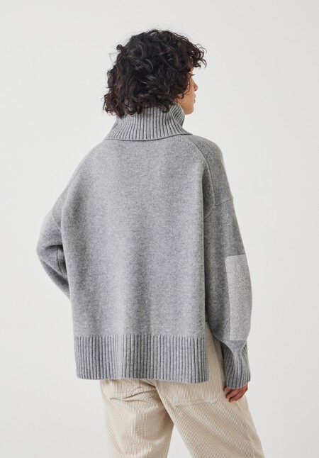 Livvy Merino Wool Detachable Roll Neck Jumper