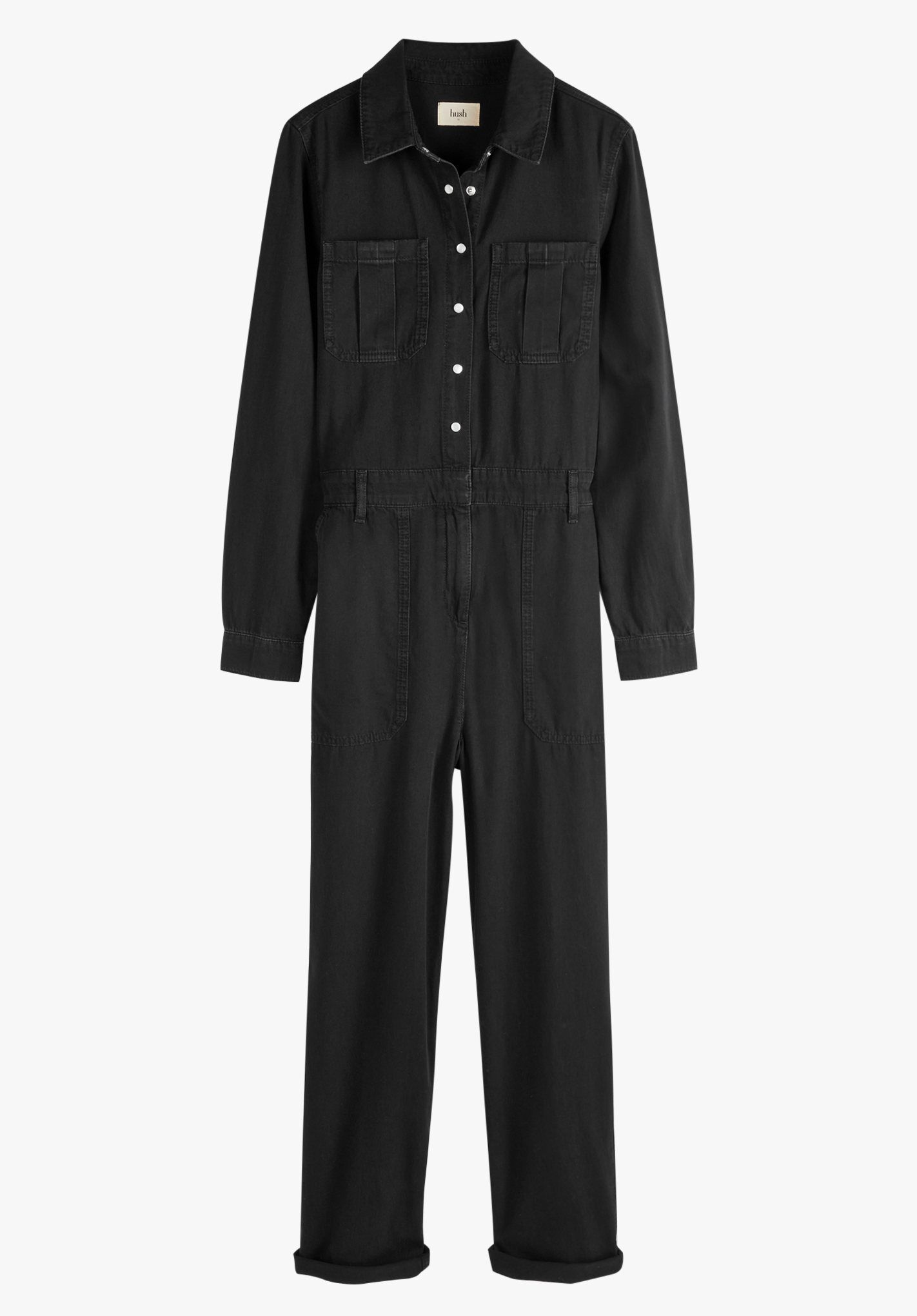 Peony Denim Jumpsuit Washed Black hush
