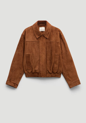 Suede Bomber Jacket